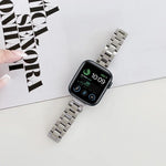 سوار بديل من الفولاذ بثلاث خرزات، لسلسلة Apple Watch 7 41مم / و 6 و SE و 5 و 4 40مم، ولسلسلة Apple Watch 7 45مم / و 6 و SE و 5 و 4 44مم