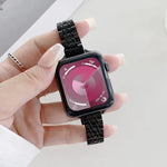 سوار بديل من الفولاذ بسبع خرزات، لسلسلة Apple Watch 7 41مم / و 6 و SE و 5 و 4 40مم، ولسلسلة Apple Watch 7 45مم / و 6 و SE و 5 و 4 44مم