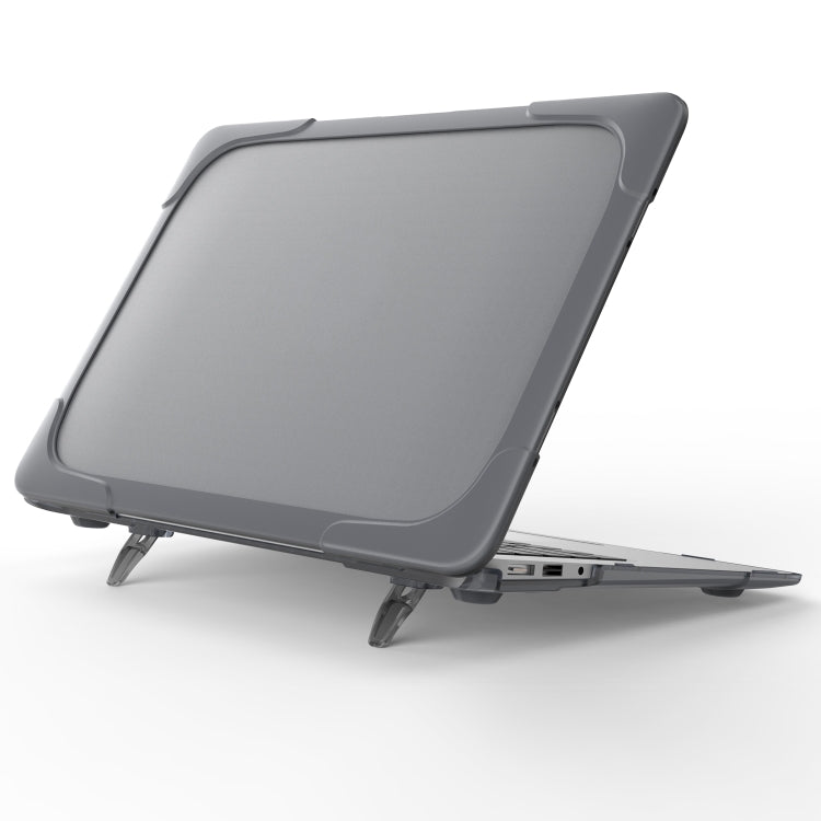غطاء حماية للابتوب مقاوم للسقوط بلونين من TPU + PC، لماك بوك إير 11.6 بوصة A1465 / A1370، لماك بوك ريتينا 12 بوصة A1534