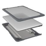 غطاء حماية للابتوب مقاوم للسقوط بلونين من TPU + PC، لماك بوك إير 11.6 بوصة A1465 / A1370، لماك بوك ريتينا 12 بوصة A1534