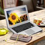 غطاء حماية للابتوب مقاوم للسقوط بلونين من TPU + PC، لماك بوك إير 11.6 بوصة A1465 / A1370، لماك بوك ريتينا 12 بوصة A1534