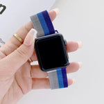 سوار بديل ميلاني بأربعة ألوان، لسلسلة Apple Watch 7 41مم / و 6 و SE و 5 و 4 40مم، ولسلسلة Apple Watch 7 45مم / و 6 و SE و 5 و 4 44مم