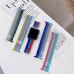 سوار بديل ميلاني بأربعة ألوان، لسلسلة Apple Watch 7 41مم / و 6 و SE و 5 و 4 40مم، ولسلسلة Apple Watch 7 45مم / و 6 و SE و 5 و 4 44مم