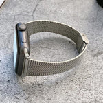 سوار بديل من الفولاذ للخصر الصغير، لسلسلة Apple Watch 7 41مم / و 6 و SE و 5 و 4 40مم، ولسلسلة Apple Watch 7 45مم / و 6 و SE و 5 و 4 44مم