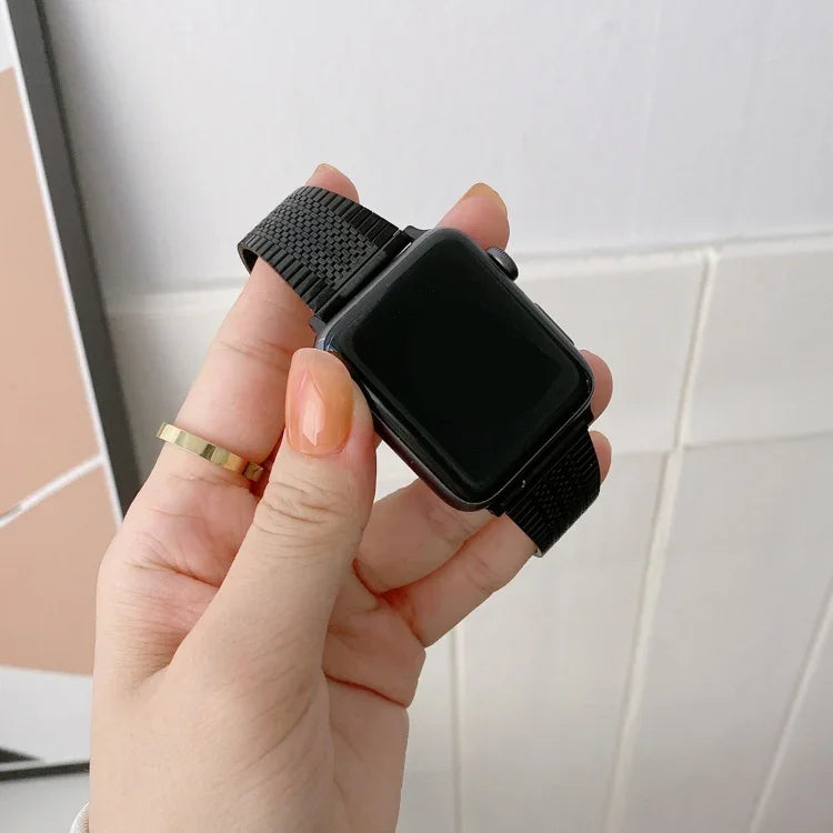سوار بديل من الفولاذ للخصر الصغير، لسلسلة Apple Watch 7 41مم / و 6 و SE و 5 و 4 40مم، ولسلسلة Apple Watch 7 45مم / و 6 و SE و 5 و 4 44مم