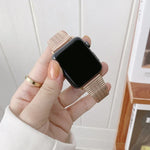 سوار بديل من الفولاذ للخصر الصغير، لسلسلة Apple Watch 7 41مم / و 6 و SE و 5 و 4 40مم، ولسلسلة Apple Watch 7 45مم / و 6 و SE و 5 و 4 44مم