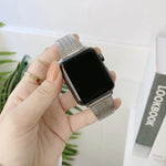 سوار بديل من الفولاذ للخصر الصغير، لسلسلة Apple Watch 7 41مم / و 6 و SE و 5 و 4 40مم، ولسلسلة Apple Watch 7 45مم / و 6 و SE و 5 و 4 44مم