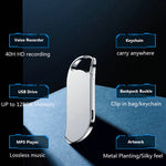 قلم تسجيل صوتي محمول V11 على شكل سلسلة مفاتيح بدقة عالية، 32GB، 64GB