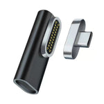 محول USB-C / Type-C أنثى إلى USB-C / Type-C ذكر مغناطيسي 20 دبوس بزاوية 100 واط