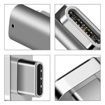 محول USB-C / Type-C أنثى إلى USB-C / Type-C ذكر مغناطيسي 20 دبوس بزاوية 100 واط