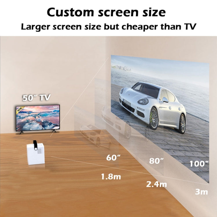 بروجيكتور رقمي LED محمول WEJOY Y2 بدقة 1920x1080P وسطوع 100 لومن ANSI للمسرح المنزلي، نسخة التحكم باللمس مع بطارية، أندرويد 9.0، 2 جيجابايت + 16 جيجابايت، Y2 قابس الولايات المتحدة