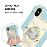 Shockproof Silicone + PC Protective Case with Dual-Ring Holder, For iPhone XS Max, For iPhone 11, For iPhone 11 Pro Max, For iPhone 12 mini
