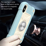 Shockproof Silicone + PC Protective Case with Dual-Ring Holder, For iPhone XS Max, For iPhone 11, For iPhone 11 Pro Max, For iPhone 12 mini