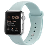 سوار ساعة بديل من السيليكون لسلسلة Apple Watch، 7 مقاس 41 مم / 6 وSE و5 و4 مقاس 40 مم / 3 و2 و1 مقاس 38 مم، 7 مقاس 45 مم / 6 وSE و5 و4 مقاس 44 مم / 3 و2 و1 مقاس 42 مم