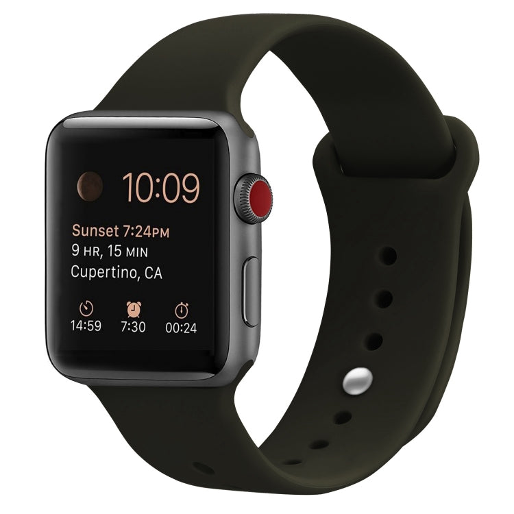 سوار ساعة بديل من السيليكون لسلسلة Apple Watch، 7 مقاس 41 مم / 6 وSE و5 و4 مقاس 40 مم / 3 و2 و1 مقاس 38 مم، 7 مقاس 45 مم / 6 وSE و5 و4 مقاس 44 مم / 3 و2 و1 مقاس 42 مم