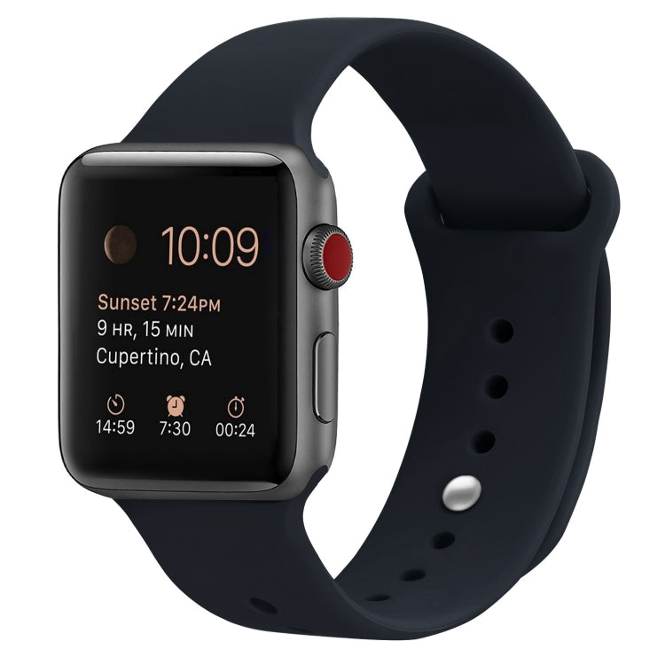سوار ساعة بديل من السيليكون لسلسلة Apple Watch، 7 مقاس 41 مم / 6 وSE و5 و4 مقاس 40 مم / 3 و2 و1 مقاس 38 مم، 7 مقاس 45 مم / 6 وSE و5 و4 مقاس 44 مم / 3 و2 و1 مقاس 42 مم