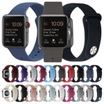 سوار ساعة بديل من السيليكون لسلسلة Apple Watch، 7 مقاس 41 مم / 6 وSE و5 و4 مقاس 40 مم / 3 و2 و1 مقاس 38 مم، 7 مقاس 45 مم / 6 وSE و5 و4 مقاس 44 مم / 3 و2 و1 مقاس 42 مم