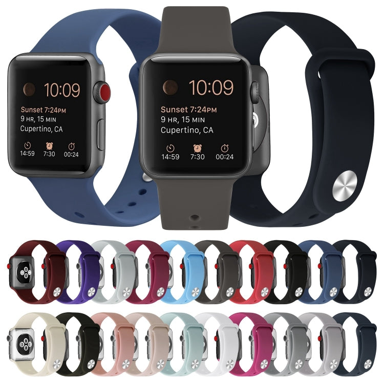 سوار ساعة بديل من السيليكون لسلسلة Apple Watch، 7 مقاس 41 مم / 6 وSE و5 و4 مقاس 40 مم / 3 و2 و1 مقاس 38 مم، 7 مقاس 45 مم / 6 وSE و5 و4 مقاس 44 مم / 3 و2 و1 مقاس 42 مم
