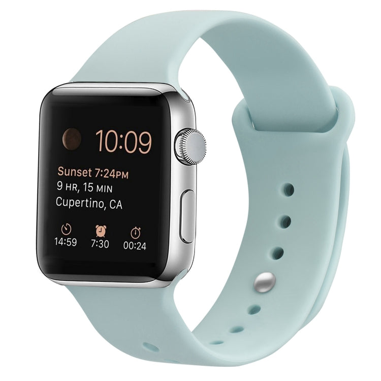 سوار ساعة بديل من السيليكون لسلسلة Apple Watch، 7 مقاس 41 مم / 6 وSE و5 و4 مقاس 40 مم / 3 و2 و1 مقاس 38 مم، 7 مقاس 45 مم / 6 وSE و5 و4 مقاس 44 مم / 3 و2 و1 مقاس 42 مم