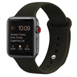 سوار ساعة بديل من السيليكون لسلسلة Apple Watch، 7 مقاس 41 مم / 6 وSE و5 و4 مقاس 40 مم / 3 و2 و1 مقاس 38 مم، 7 مقاس 45 مم / 6 وSE و5 و4 مقاس 44 مم / 3 و2 و1 مقاس 42 مم