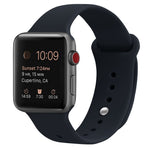 سوار ساعة بديل من السيليكون لسلسلة Apple Watch، 7 مقاس 41 مم / 6 وSE و5 و4 مقاس 40 مم / 3 و2 و1 مقاس 38 مم، 7 مقاس 45 مم / 6 وSE و5 و4 مقاس 44 مم / 3 و2 و1 مقاس 42 مم