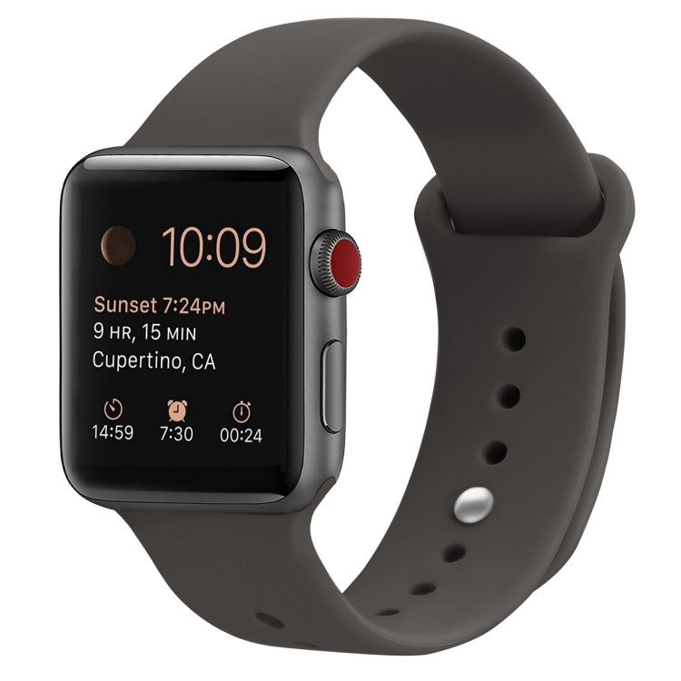 سوار ساعة بديل من السيليكون لسلسلة Apple Watch، 7 مقاس 41 مم / 6 وSE و5 و4 مقاس 40 مم / 3 و2 و1 مقاس 38 مم، 7 مقاس 45 مم / 6 وSE و5 و4 مقاس 44 مم / 3 و2 و1 مقاس 42 مم