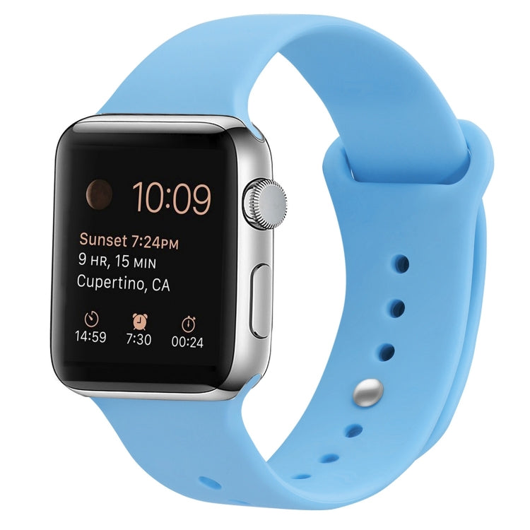 سوار ساعة بديل من السيليكون لسلسلة Apple Watch، 7 مقاس 41 مم / 6 وSE و5 و4 مقاس 40 مم / 3 و2 و1 مقاس 38 مم، 7 مقاس 45 مم / 6 وSE و5 و4 مقاس 44 مم / 3 و2 و1 مقاس 42 مم