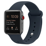 سوار ساعة بديل من السيليكون لسلسلة Apple Watch، 7 مقاس 41 مم / 6 وSE و5 و4 مقاس 40 مم / 3 و2 و1 مقاس 38 مم، 7 مقاس 45 مم / 6 وSE و5 و4 مقاس 44 مم / 3 و2 و1 مقاس 42 مم