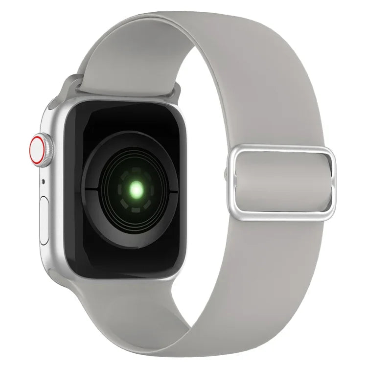 سوار ساعة بديل من السيليكون المرن لسلسلة Apple Watch، 7 مقاس 45مم / 6 و SE و 5 و 4 مقاس 44مم / 3 و 2 و 1 مقاس 42مم
