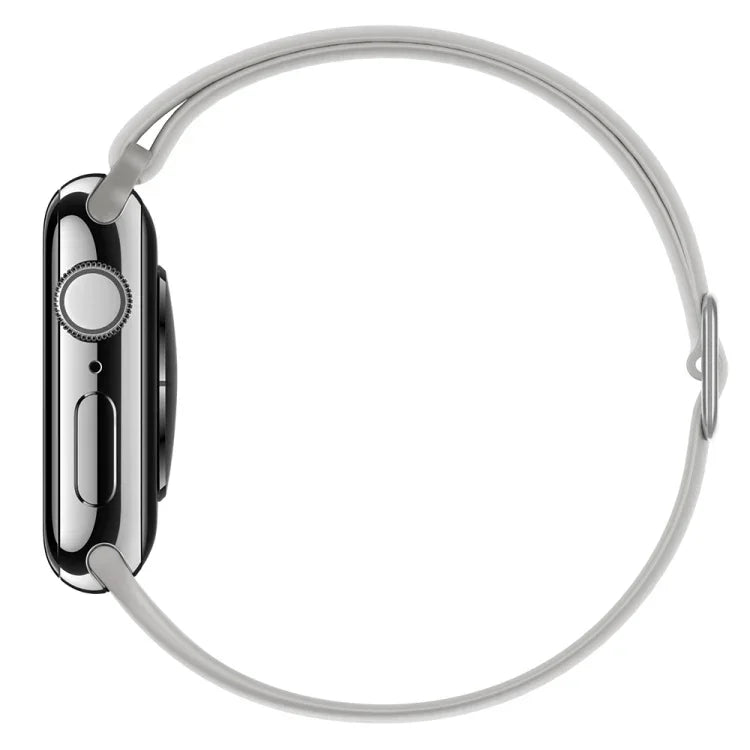 سوار ساعة بديل من السيليكون المرن لسلسلة Apple Watch، 7 مقاس 45مم / 6 و SE و 5 و 4 مقاس 44مم / 3 و 2 و 1 مقاس 42مم