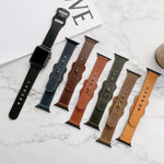 سوار ساعة بديل من الجلد الرجعي مع إبزيم بشكل 8 لسلسلة Apple Watch، 7 مقاس 41مم / 6 و SE و 5 و 4 مقاس 40مم / 3 و 2 و 1 مقاس 38مم، 7 مقاس 45مم / 6 و SE و 5 و 4 مقاس 44مم / 3 و 2 و 1 مقاس 42مم