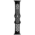 سوار ساعة بديل من السيليكون السائل ثنائي اللون مع إبزيم فراشة لسلسلة Apple Watch، 7 مقاس 41مم / 6 و SE و 5 و 4 مقاس 40مم / 3 و 2 و 1 مقاس 38مم، 7 مقاس 45مم / 6 و SE و 5 و 4 مقاس 44مم / 3 و 2 و 1 مقاس 42مم