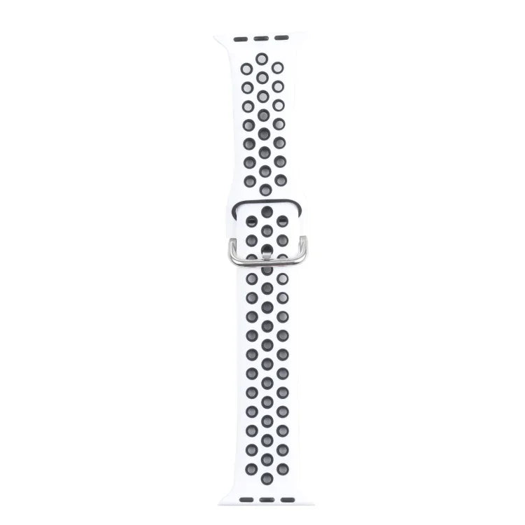سوار ساعة بديل من السيليكون مع إبزيم معدني لسلسلة Apple Watch، 7 مقاس 41مم / 6 و SE و 5 و 4 مقاس 40مم / 3 و 2 و 1 مقاس 38مم، 7 مقاس 45مم / 6 و SE و 5 و 4 مقاس 44مم / 3 و 2 و 1 مقاس 42مم