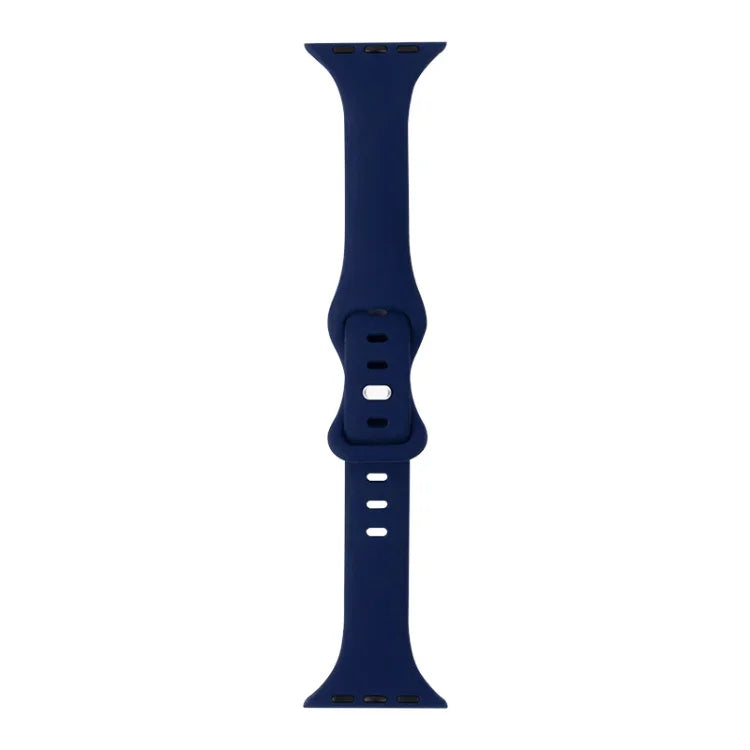 Slimming 8-buckle Silicone Replacement Strap Watchband, For Apple Watch Series 7  41mm / & 6 & SE & 5 & 4 40mm, For Apple Watch Series  7  45mm / & 6 & SE & 5 & 4 44mm