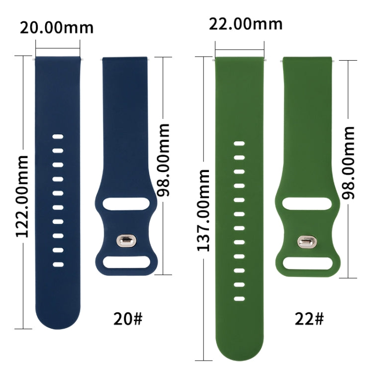 8-buckle Silicone Replacement Strap Watchband, For Amazfit GTR 2, For Amazfit GTR 42mm, For Amazfit GTR 47mm, For Amazfit GTS / GTS 2