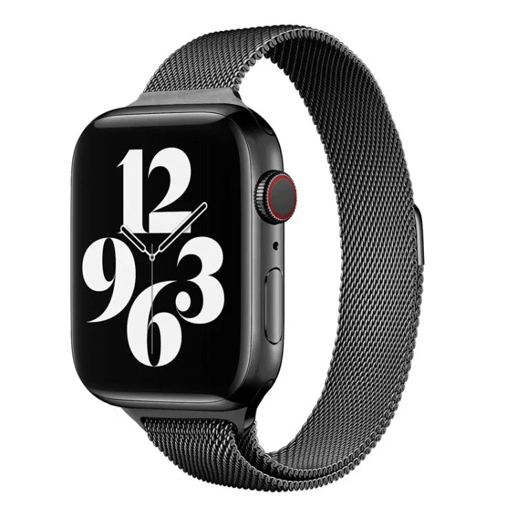 Milan Loopback Small Waist Replacement Watchband For Apple Watch Series, 7 41mm / 6 & SE & 5 & 4 40mm / 3 & 2 & 1 38mm, 7 45mm / 6 & SE & 5 & 4 44mm / 3 & 2 & 1 42mm