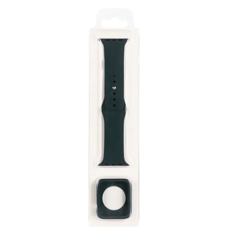 طقم حزام ساعة بديل من السيليكون + غطاء حماية للساعة، لسلسلة Apple Watch 3 & 2 & 1 مقاس 38mm، لسلسلة Apple Watch 3 & 2 & 1 مقاس 42mm