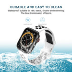حزام ساعة بديل من السيليكون بلونين مع 8 أبازيم لسلسلة Apple Watch، 7 مقاس 41mm / 6 & SE & 5 & 4 مقاس 40mm / 3 & 2 & 1 مقاس 38mm