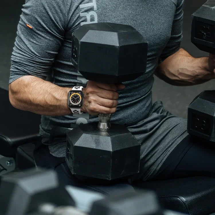 حزام ساعة بديل من السيليكون بلونين مع 8 أبازيم لسلسلة Apple Watch، 7 مقاس 41mm / 6 & SE & 5 & 4 مقاس 40mm / 3 & 2 & 1 مقاس 38mm