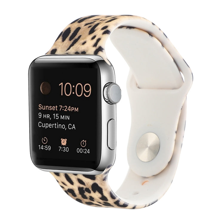 حزام ساعة بديل من السيليكون بنقشة مطلية لسلسلة Apple Watch، 7 مقاس 41mm / 6 & SE & 5 & 4 مقاس 40mm / 3 & 2 & 1 مقاس 38mm، 7 مقاس 45mm / 6 & SE & 5 & 4 مقاس 44mm / 3 & 2 & 1 مقاس 42mm