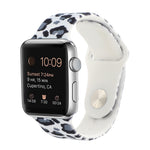 حزام ساعة بديل من السيليكون بنقشة مطلية لسلسلة Apple Watch، 7 مقاس 41mm / 6 & SE & 5 & 4 مقاس 40mm / 3 & 2 & 1 مقاس 38mm، 7 مقاس 45mm / 6 & SE & 5 & 4 مقاس 44mm / 3 & 2 & 1 مقاس 42mm