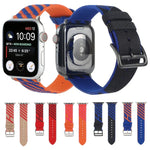حزام ساعة بديل من النايلون بحلقة واحدة لسلسلة Apple Watch، 7 مقاس 41mm / 6 & SE & 5 & 4 مقاس 40mm / 3 & 2 & 1 مقاس 38mm، 7 مقاس 45mm / 6 & SE & 5 & 4 مقاس 44mm / 3 & 2 & 1 مقاس 42mm