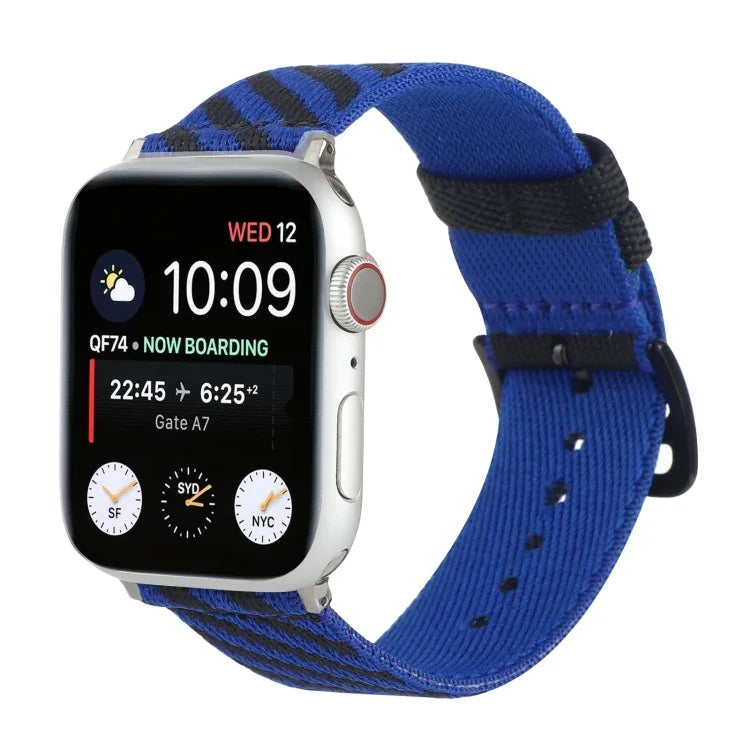 حزام ساعة بديل من النايلون بحلقة واحدة لسلسلة Apple Watch، 7 مقاس 41mm / 6 & SE & 5 & 4 مقاس 40mm / 3 & 2 & 1 مقاس 38mm، 7 مقاس 45mm / 6 & SE & 5 & 4 مقاس 44mm / 3 & 2 & 1 مقاس 42mm