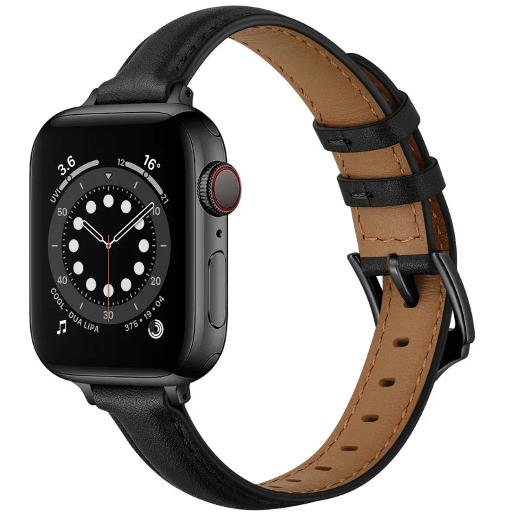 حزام ساعة بديل من الجلد بأسلوب الأعمال لسلسلة Apple Watch، 7 مقاس 41mm / 6 & SE & 5 & 4 مقاس 40mm / 3 & 2 & 1 مقاس 38mm، 7 مقاس 45mm / 6 & SE & 5 & 4 مقاس 44mm / 3 & 2 & 1 مقاس 42mm
