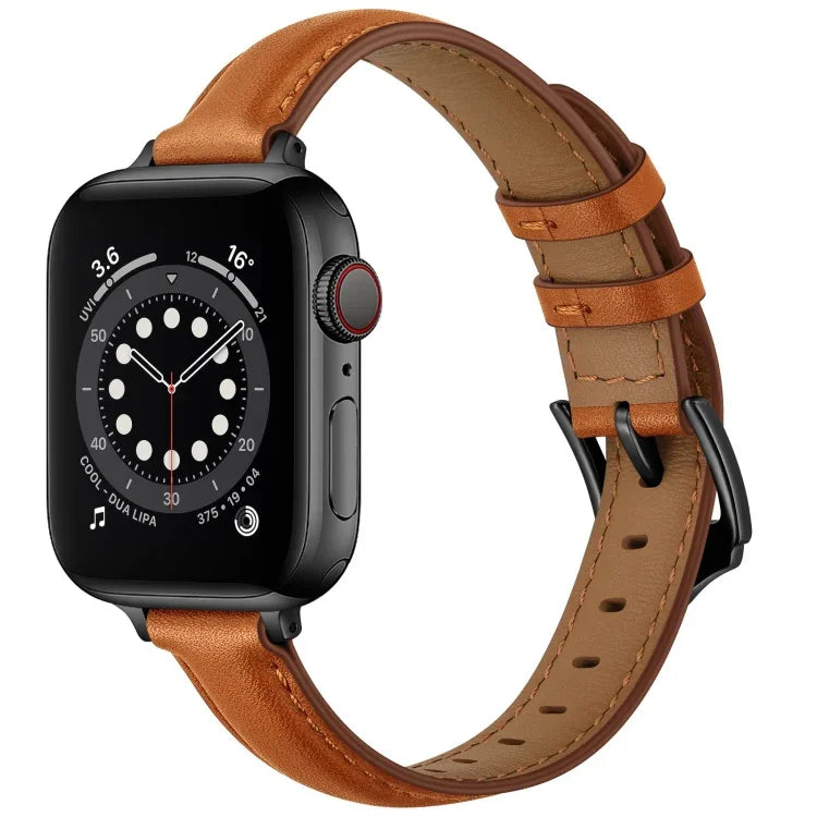 حزام ساعة بديل من الجلد بأسلوب الأعمال لسلسلة Apple Watch، 7 مقاس 41mm / 6 & SE & 5 & 4 مقاس 40mm / 3 & 2 & 1 مقاس 38mm، 7 مقاس 45mm / 6 & SE & 5 & 4 مقاس 44mm / 3 & 2 & 1 مقاس 42mm