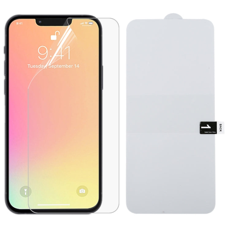 فيلم هيدروجيل واقي شاشة كامل مقاوم للانفجار لهاتف iPhone 17e / 16e / 14 / 13 / 13 Pro، لهاتف iPhone 13 Pro Max (قطعة واحدة)، لهاتف iPhone 17e / 16e / 14 / 13 / 13 Pro (قطعة واحدة)، لهاتف iPhone 13 mini (قطعة واحدة)