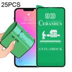 25 قطعة فيلم سيراميك كامل اللصق 9D، لهاتف iPhone 13 mini (25 قطعة)، لهاتف iPhone 13 / 13 Pro (25 قطعة)، لهاتف iPhone 13 Pro Max (25 قطعة)