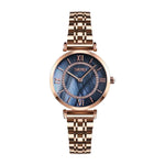 SKMEI 9198 Simple Roman Numeral Dial Metal Belt Quartz Watch for Couples