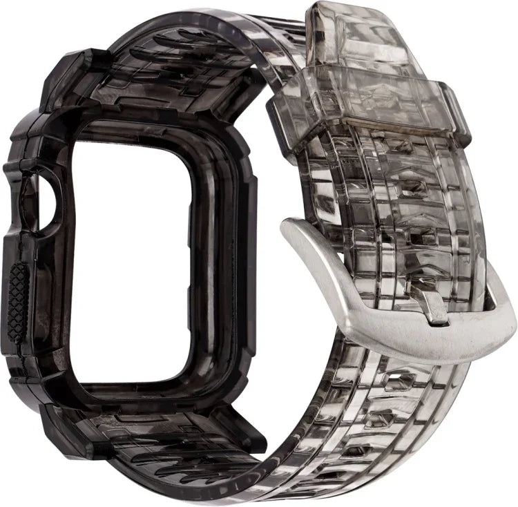 حزام متكامل من TPU متدرج اللون لسلسلة آبل ووتش 9 / 8 / 7 مقاس 45mm / 6 / 5 / 4 / ووتش SE 44mm / ووتش 42mm، لسلسلة آبل ووتش 9 / 8 / 7 مقاس 45mm / 6 / 5 / 4 / ووتش SE 44mm / ووتش 42mm
