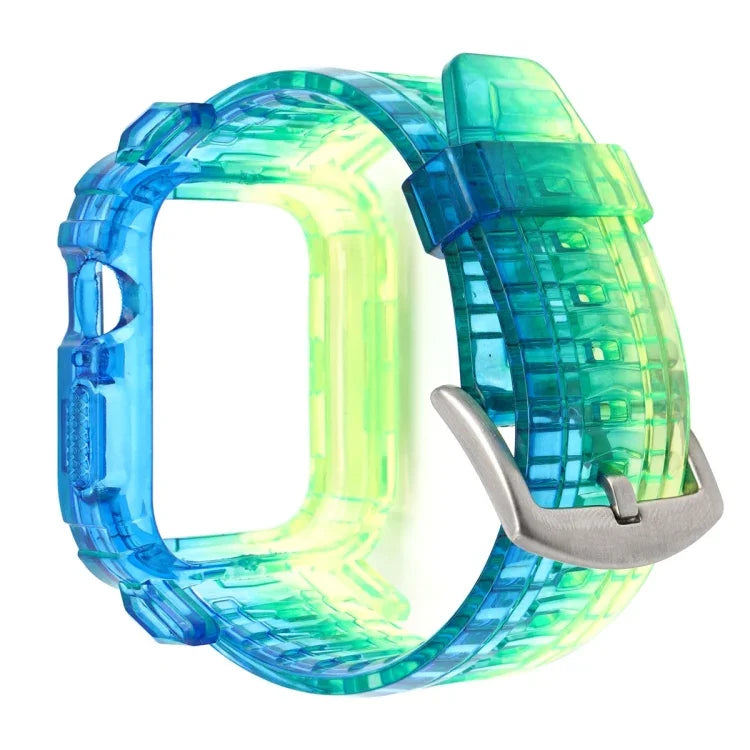 حزام متكامل من TPU متدرج اللون لسلسلة آبل ووتش 9 / 8 / 7 مقاس 45mm / 6 / 5 / 4 / ووتش SE 44mm / ووتش 42mm، لسلسلة آبل ووتش 9 / 8 / 7 مقاس 45mm / 6 / 5 / 4 / ووتش SE 44mm / ووتش 42mm